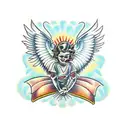 angel protector tattoo design idea