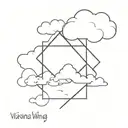 clouds and the Viking symbol "if you want change, you have to invite chaos". tattoo design idea