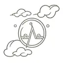 clouds and the Viking symbol "if you want change, you have to invite chaos". tattoo design idea