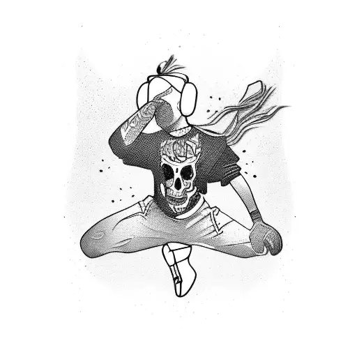 Hip Hop Dancer in Theo street tattoo design idea