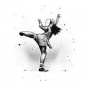 Hip Hop Dancer in the street tattoo design idea