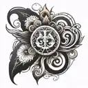 boredom symbol tattoo design idea