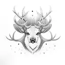 elk tattoo design idea