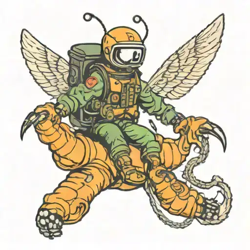 parachute jumper scorpion 2.10.1999 tattoo design idea