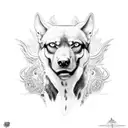 hell hound tattoo design idea