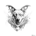 hell hound tattoo design idea