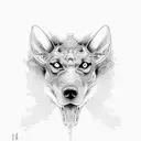 hell hound tattoo design idea