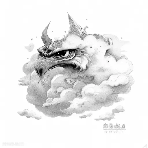 clouds tattoo design idea