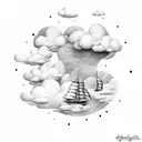 clouds tattoo design idea