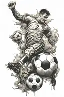 football scenery tattoo design idea