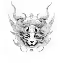 Auspicious clouds,  ink art style, brush drawing, wash painting, only one piece of cloud, Chinese brush draw, thick line tattoo design idea