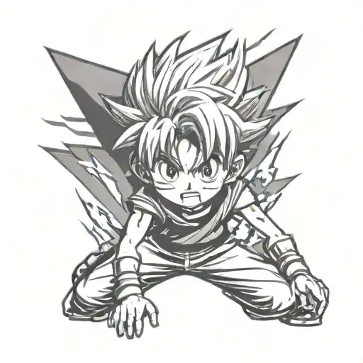 killua Hunter x hunter tattoo design idea