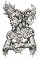 Mayan gods tattoo design idea