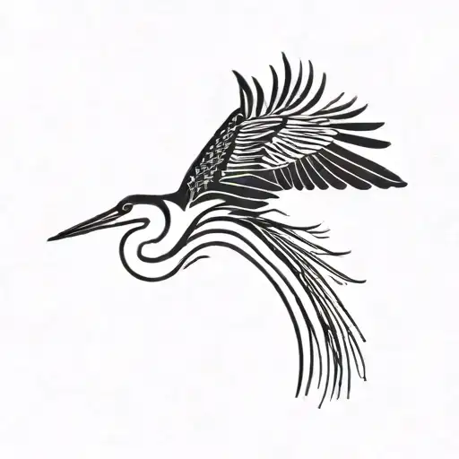 Blue Heron tattoo design idea