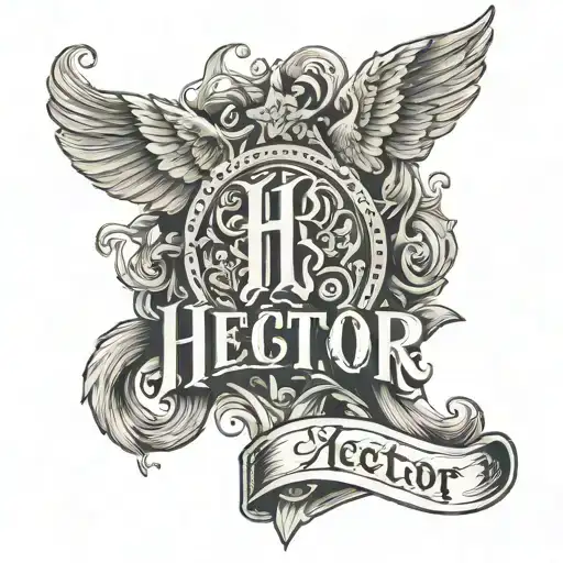 hector name tattoo tattoo design idea