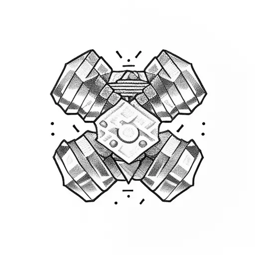 A dumbbell and a graduation cap intertwined, representing the balance between your dedication to the gym and your commitment to studying tattoo design idea