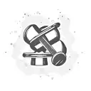 A dumbbell and a graduation cap intertwined, representing the balance between your dedication to the gym and your commitment to studying tattoo design idea