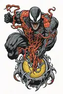 spiderman venom carnage tattoo design idea