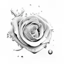 raindrops on roses tattoo design idea