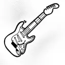 Fender Stratocaster  tattoo design idea