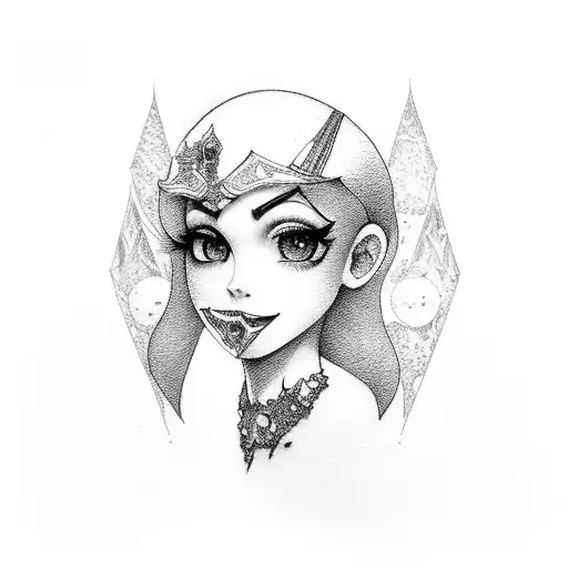 peach met la fessé a mario tattoo design idea