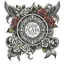 god's plan tattoo design idea