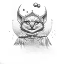 rainha das sereias nadando com uma cauda linda  tattoo design idea