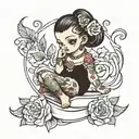Sexy Baby yaga tattoo design idea
