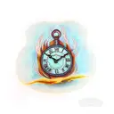 melting clock tattoo design idea