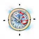 melted clock tattoo design idea