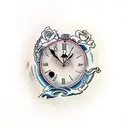 melted clock tattoo design idea