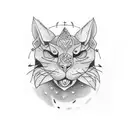 pair of tattoos (matching), simple, aesthetic, color, animal tattoo design idea