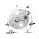 solar system 2d tattoo design idea