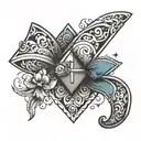 Fez above bowtie tattoo design idea