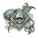 Fez above bowtie tattoo design idea