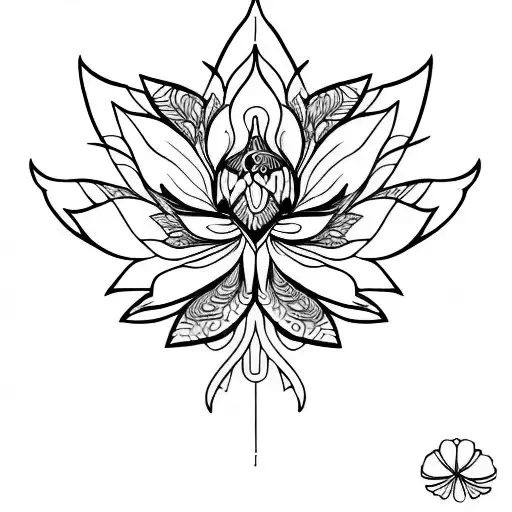 marigold tattoo design idea