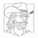 David Allan Coe tattoo design idea