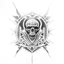 text: Alex S bitte in Frei 1 tattoo design idea