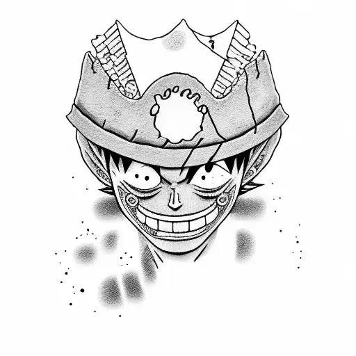 luffy that found the One Piece  tattoo design idea