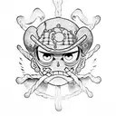 luffy that found the One Piece  tattoo design idea