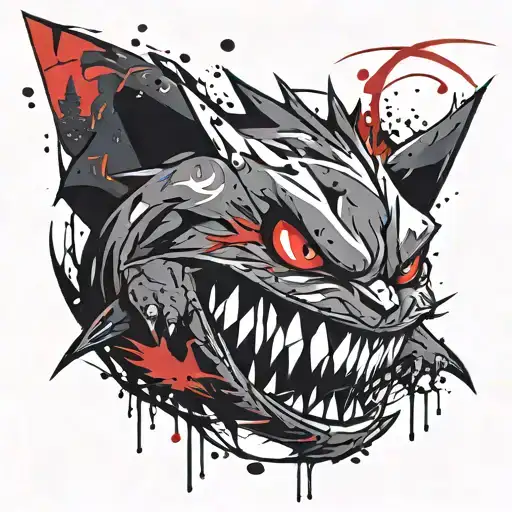 Pokémon Gengar  tattoo design idea