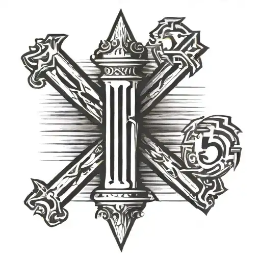 old english font style 5. 5 tally marks. 5 bar tally chart.  tattoo design idea