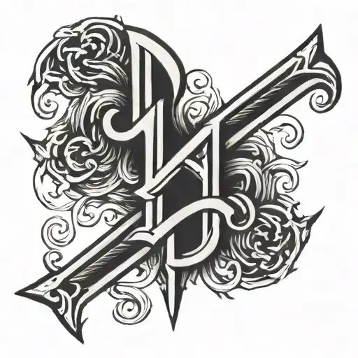old english font style 5 in tally marks tattoo design idea