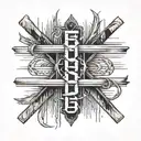old english font style 5. 5 tally marks. 5 bar tally chart.  tattoo design idea