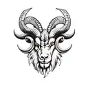 demonic ram  tattoo design idea