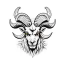 demonic ram  tattoo design idea