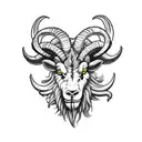demonic ram  tattoo design idea