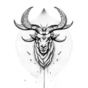 demonic ram  tattoo design idea