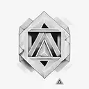 penrose triangle tattoo design idea
