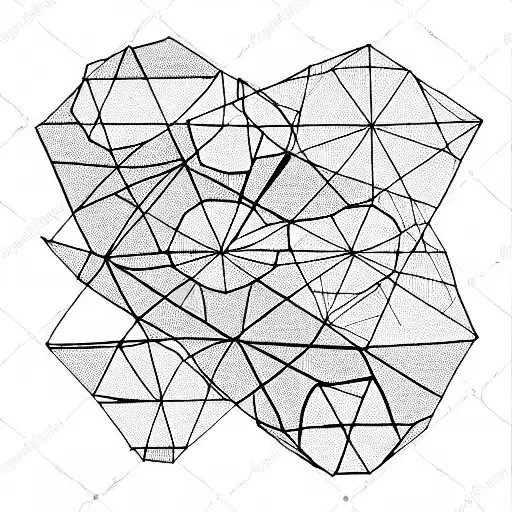 architecture hexagon tattoo design idea